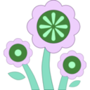 download Blue Flower clipart image with 90 hue color