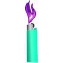 download Lighter With Flame clipart image with 270 hue color