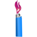 download Lighter With Flame clipart image with 315 hue color