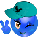 download Ahly Girl Smiley Emoticon clipart image with 180 hue color
