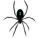 download Black Widow Spider clipart image with 180 hue color