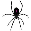 download Black Widow Spider clipart image with 315 hue color
