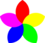 Football 5 Petal Flower