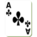 download White Deck Ace Of Clubs clipart image with 45 hue color
