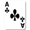 download White Deck Ace Of Clubs clipart image with 135 hue color