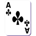 download White Deck Ace Of Clubs clipart image with 225 hue color
