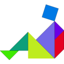 download Tangram clipart image with 45 hue color