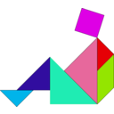 download Tangram clipart image with 135 hue color