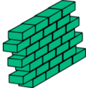 download Red Brick Wall clipart image with 135 hue color