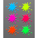 download Ink Splashes clipart image with 315 hue color