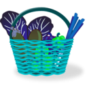 download Cesta De La Compra Llena Full Shopping Basket clipart image with 135 hue color