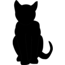 download Black Cat clipart image with 45 hue color