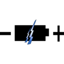 download Battery Icon clipart image with 180 hue color