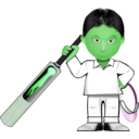 download Cricket Toon clipart image with 90 hue color