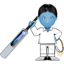 download Cricket Toon clipart image with 180 hue color