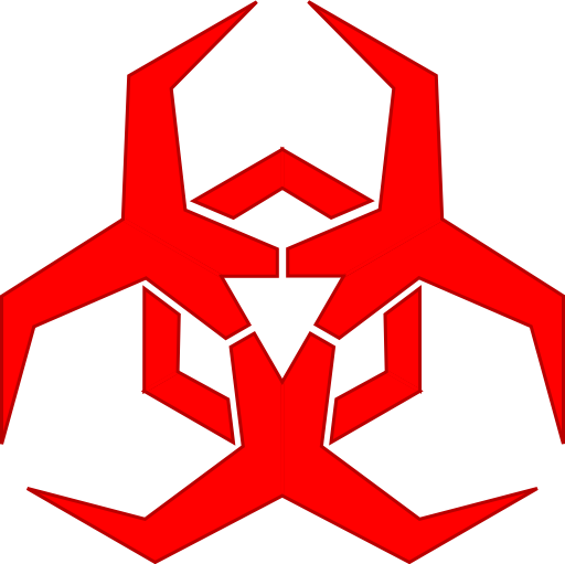 Malware Hazard Symbol Red