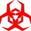 Malware Hazard Symbol Red