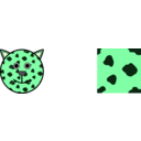 download Leopard clipart image with 90 hue color