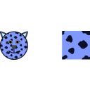 download Leopard clipart image with 180 hue color