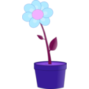 download Blumentopf clipart image with 225 hue color