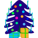 download Christmas Tree clipart image with 135 hue color
