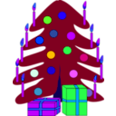 download Christmas Tree clipart image with 225 hue color