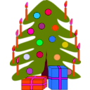 download Christmas Tree clipart image with 315 hue color