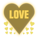 download Love In A Heart clipart image with 45 hue color