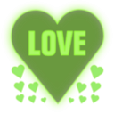 download Love In A Heart clipart image with 90 hue color