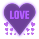download Love In A Heart clipart image with 270 hue color