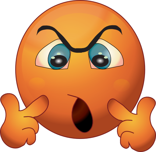 Orange Angry Smiley Emoticon