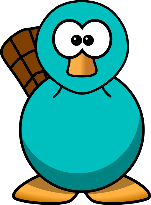 Cartoon Platypus Teal