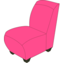 download Blue Armless Chair clipart image with 90 hue color