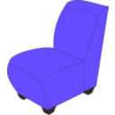 Blue Armless Chair