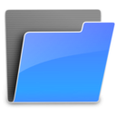 download Folder Icon clipart image with 180 hue color