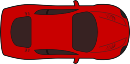 Red Racing Car Top View