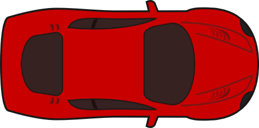 Red Racing Car Top View