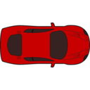 Red Racing Car Top View