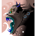 download Demon clipart image with 180 hue color