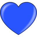 download Gold Heart clipart image with 180 hue color