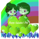 download Happy Valentine Smiley Emoticon clipart image with 90 hue color