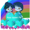 download Happy Valentine Smiley Emoticon clipart image with 180 hue color