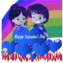 download Happy Valentine Smiley Emoticon clipart image with 225 hue color