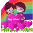 download Happy Valentine Smiley Emoticon clipart image with 315 hue color