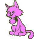 download Lime Cat clipart image with 225 hue color