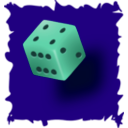 download Dice clipart image with 135 hue color