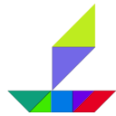 download Tangram clipart image with 45 hue color