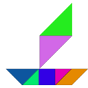 download Tangram clipart image with 90 hue color