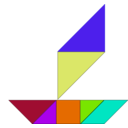 download Tangram clipart image with 225 hue color