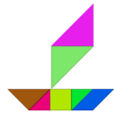 download Tangram clipart image with 270 hue color